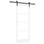 Preview: Schiebetür ORKDAL Weiß 83 x 202 cm Massivholz Kiefer und Glas