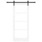 Preview: Schiebetür ORKDAL Weiß 83 x 202 cm Massivholz Kiefer und Glas
