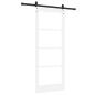 Preview: Schiebetür ORKDAL Weiß 83 x 202 cm Massivholz Kiefer und Glas