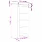 Preview: Schiebetür ORKDAL Weiß 83 x 202 cm Massivholz Kiefer und Glas