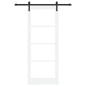 Preview: Schiebetür ORKDAL Weiß 83 x 211 cm Massivholz Kiefer und Glas