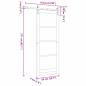 Preview: Schiebetür ORKDAL Weiß 83 x 211 cm Massivholz Kiefer und Glas