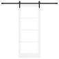 Preview: Schiebetür ORKDAL Weiß 83 x 202 cm Massivholz Kiefer und Glas