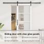 Preview: Schiebetür ORKDAL Weiß 83 x 211 cm Massivholz Kiefer und Glas