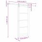 Preview: Schiebetür ORKDAL Weiß 83 x 211 cm Massivholz Kiefer und Glas