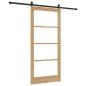 Preview: Schiebetür ORKDAL Natur 93 x 202 cm Massivholz Kiefer und Glas