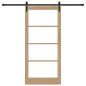 Preview: Schiebetür ORKDAL Natur 93 x 202 cm Massivholz Kiefer und Glas