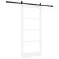 Preview: Schiebetür ORKDAL Weiß 93 x 202 cm Massivholz Kiefer und Glas