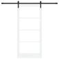 Preview: Schiebetür ORKDAL Weiß 93 x 202 cm Massivholz Kiefer und Glas