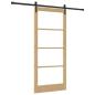 Preview: Schiebetür ORKDAL Natur 93 x 211 cm Massivholz Kiefer und Glas