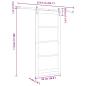 Preview: Schiebetür ORKDAL Weiß 93 x 211 cm Massivholz Kiefer und Glas