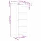 Preview: Schiebetür ORKDAL Weiß 83 x 202 cm Massivholz Kiefer und Glas