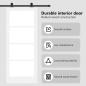 Preview: Schiebetür ORKDAL Weiß 83 x 202 cm Massivholz Kiefer und Glas