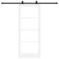 Preview: Schiebetür ORKDAL Weiß 83 x 202 cm Massivholz Kiefer und Glas