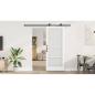 Preview: Schiebetür ORKDAL Weiß 83 x 202 cm Massivholz Kiefer und Glas