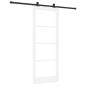 Preview: Schiebetür ORKDAL Weiß 83 x 211 cm Massivholz Kiefer und Glas