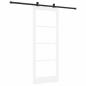 Preview: Schiebetür ORKDAL Weiß 83 x 211 cm Massivholz Kiefer und Glas