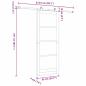 Preview: Schiebetür ORKDAL Weiß 83 x 211 cm Massivholz Kiefer und Glas