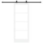 Preview: Schiebetür ORKDAL Weiß 83 x 211 cm Massivholz Kiefer und Glas