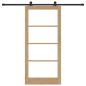 Preview: Schiebetür ORKDAL Natur 93 x 202 cm Massivholz Kiefer und Glas