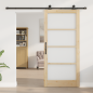 Preview: Schiebetür ORKDAL Natur 93 x 202 cm Massivholz Kiefer und Glas