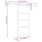 Preview: Schiebetür ORKDAL Natur 93 x 202 cm Massivholz Kiefer und Glas