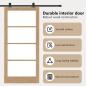 Preview: Schiebetür ORKDAL Natur 93 x 202 cm Massivholz Kiefer und Glas