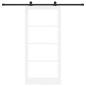 Preview: Schiebetür ORKDAL Weiß 93 x 202 cm Massivholz Kiefer und Glas