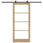 Preview: Schiebetür ORKDAL Natur 93 x 211 cm Massivholz Kiefer und Glas