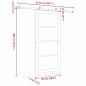 Preview: Schiebetür ORKDAL Weiß 93 x 211 cm Massivholz Kiefer und Glas