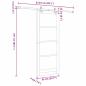 Preview: Schiebetür Weiß 83 x 211 cm Massivholz Kiefer und Glas