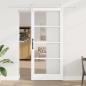 Preview: ARDEBO.de - Schiebetür 93 x 211 cm Massivholz Kiefer und Glas Weiß