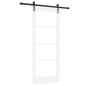 Preview: ARDEBO.de - Schiebetür ORKDAL Weiß 83 x 202 cm Massivholz Kiefer und Glas