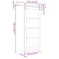 Preview: Schiebetür ORKDAL Weiß 83 x 202 cm Massivholz Kiefer und Glas