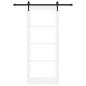 Preview: Schiebetür ORKDAL Weiß 83 x 202 cm Massivholz Kiefer und Glas