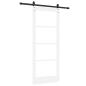 Preview: Schiebetür ORKDAL Weiß 83 x 202 cm Massivholz Kiefer und Glas