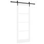 Preview: Schiebetür ORKDAL Weiß 83 x 211 cm Massivholz Kiefer und Glas