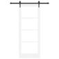 Preview: Schiebetür ORKDAL Weiß 83 x 211 cm Massivholz Kiefer und Glas