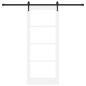 Preview: Schiebetür ORKDAL Weiß 83 x 202 cm Massivholz Kiefer und Glas