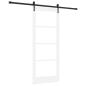 Preview: Schiebetür ORKDAL Weiß 83 x 202 cm Massivholz Kiefer und Glas