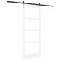 Preview: Schiebetür ORKDAL Weiß 83 x 211 cm Massivholz Kiefer und Glas