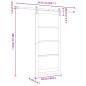 Preview: Schiebetür ORKDAL Natur 93 x 202 cm Massivholz Kiefer und Glas