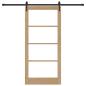 Preview: Schiebetür ORKDAL Natur 93 x 202 cm Massivholz Kiefer und Glas
