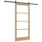 Preview: Schiebetür ORKDAL Natur 93 x 202 cm Massivholz Kiefer und Glas