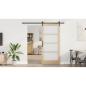 Preview: Schiebetür ORKDAL Natur 93 x 202 cm Massivholz Kiefer und Glas