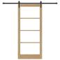 Preview: Schiebetür ORKDAL 93 x 211 cm Massivholz Kiefer und Glas Natur