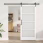 Preview: Schiebetür ORKDAL Weiß 93 x 211 cm Massivholz Kiefer und Glas