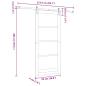 Preview: Schiebetür ORKDAL Weiß 93 x 211 cm Massivholz Kiefer und Glas