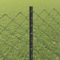 Preview: Maschendrahtzaun mit Pfosten 10 x 0,8 m PVC-beschichteter Stahl