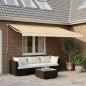 Preview: ARDEBO.de - Markisenvolant Creme Gestreift 600 cm